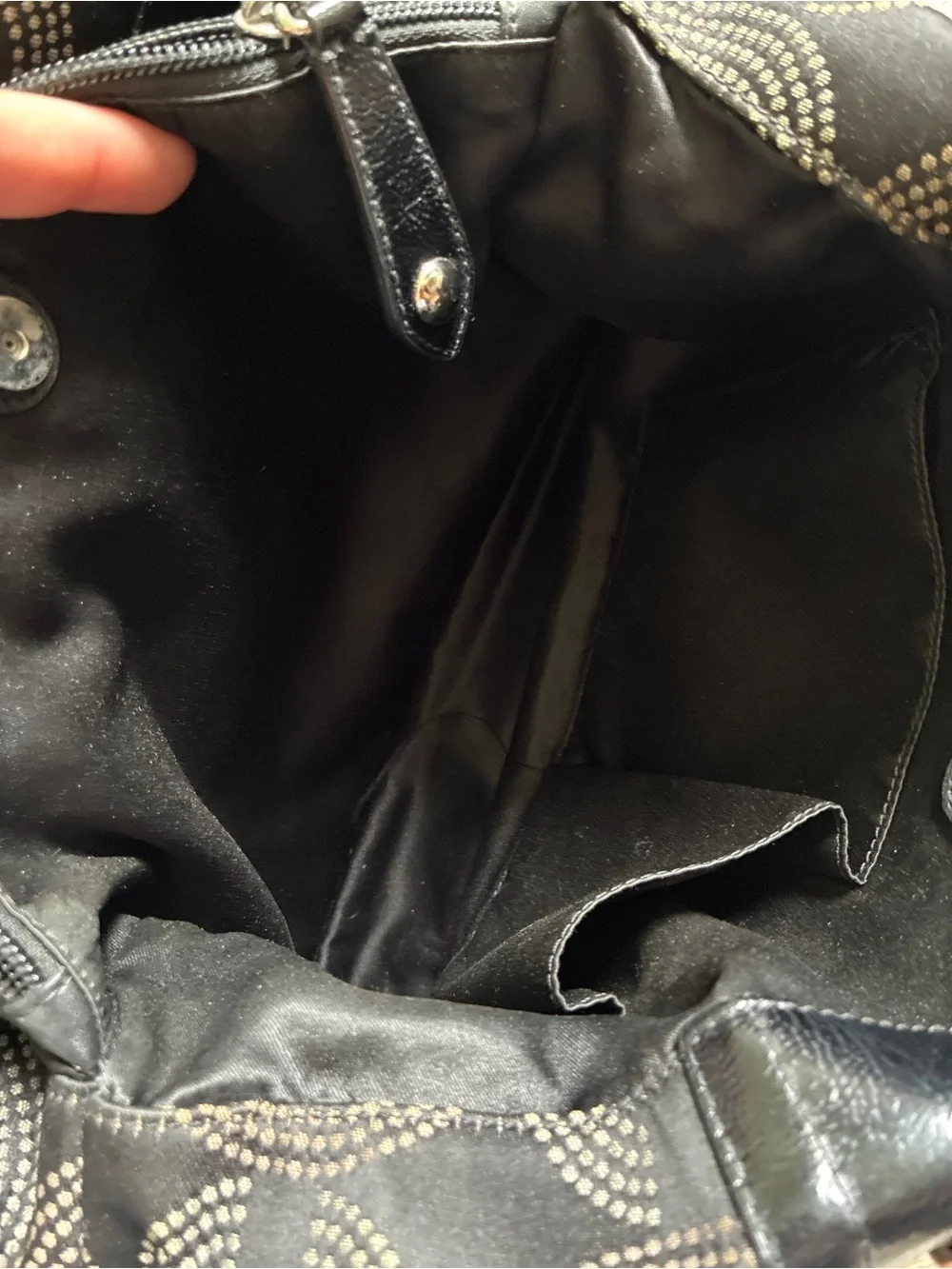 Coach Ashley op art black satchel shoulder bag